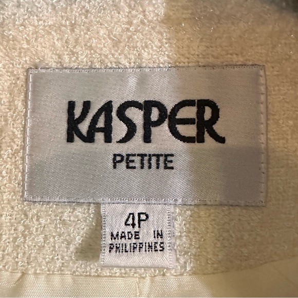 Kasper 4P light cream color jacket - Picture 2 of 6